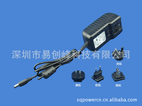 12V2A可轉換頭電源適配器側面